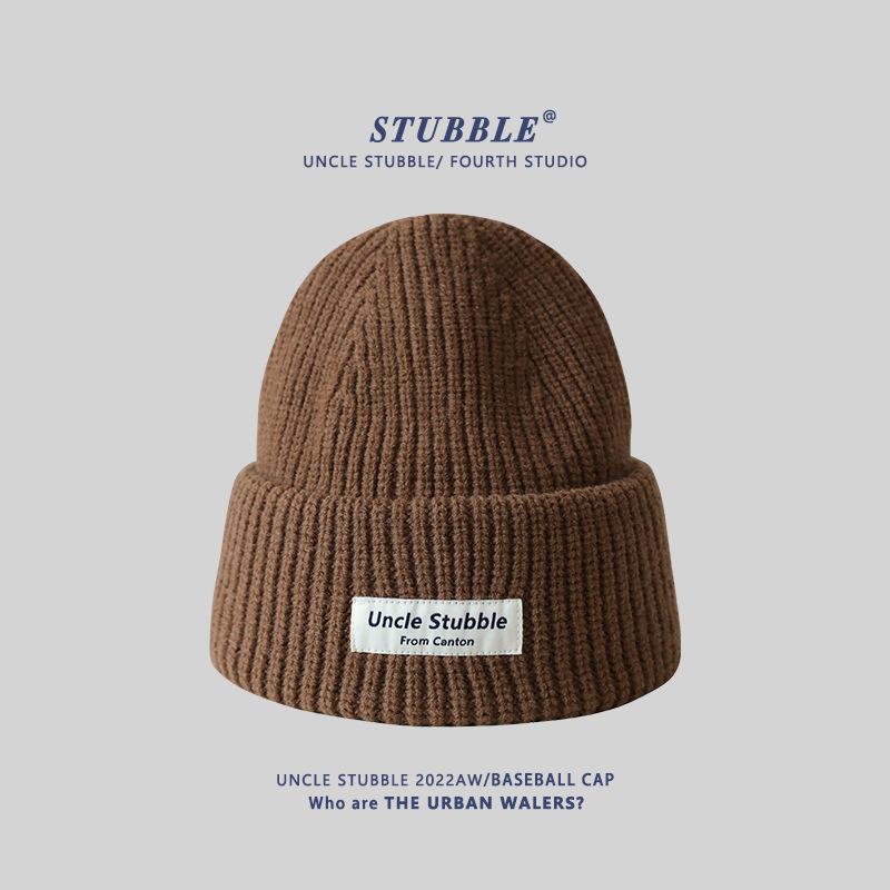 Knitted Hats for Both Men and Women Korean Style Thickened Warm Ear Protecting Woolen Hats Couple Cold Hats