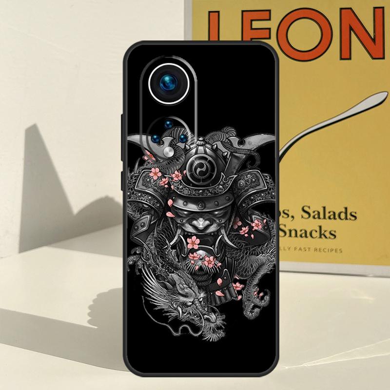 Samurai Oni Mask Case For Honor X8a X8b X9b X9a X8 X9 X9c 50 70 90 Lite Honor 200 Lite Magic 5 6 7 Pro Cover