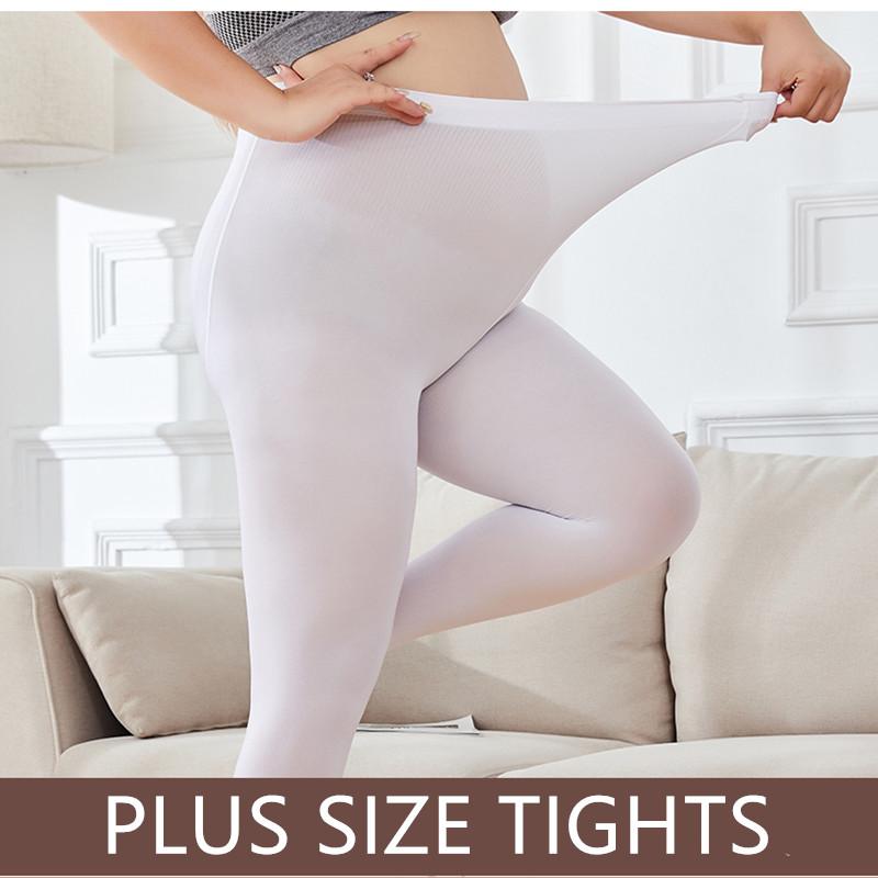Plus Size White Ballet Dance Tights for Women Velvet Stretchy Breathable Stocking Female Pantyhose Spring Autumn