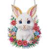 Special Shape Easter Rabbit Wreath 5D DIY Diamond Painting Dots Pendant DIY Diamond Art Pendant Kit Diamond Painting Ornaments