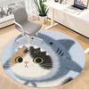 1PC Cat Kitten Office Round Area Rug,  Mat Suitable ForOffice, Under Office Chairs Bedroom Living Room Home Decor, Room Deco