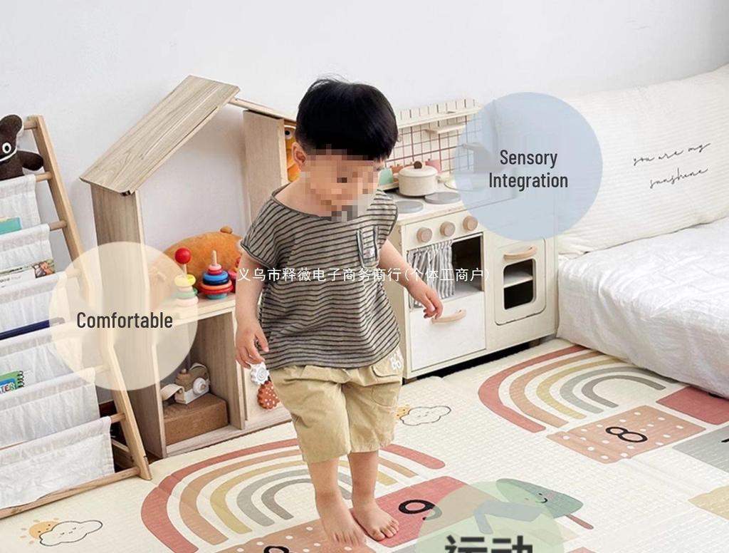 Thickened Folding Baby Crawling Mat - Foam Floor Mat for Infants and Children