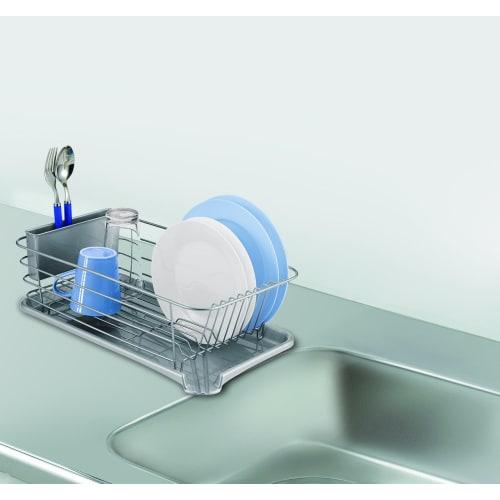 Asvel N-Pos? Slim Dish Drainer, Double-Coated, for Vertical and Horizontal Use, Silver, 5531