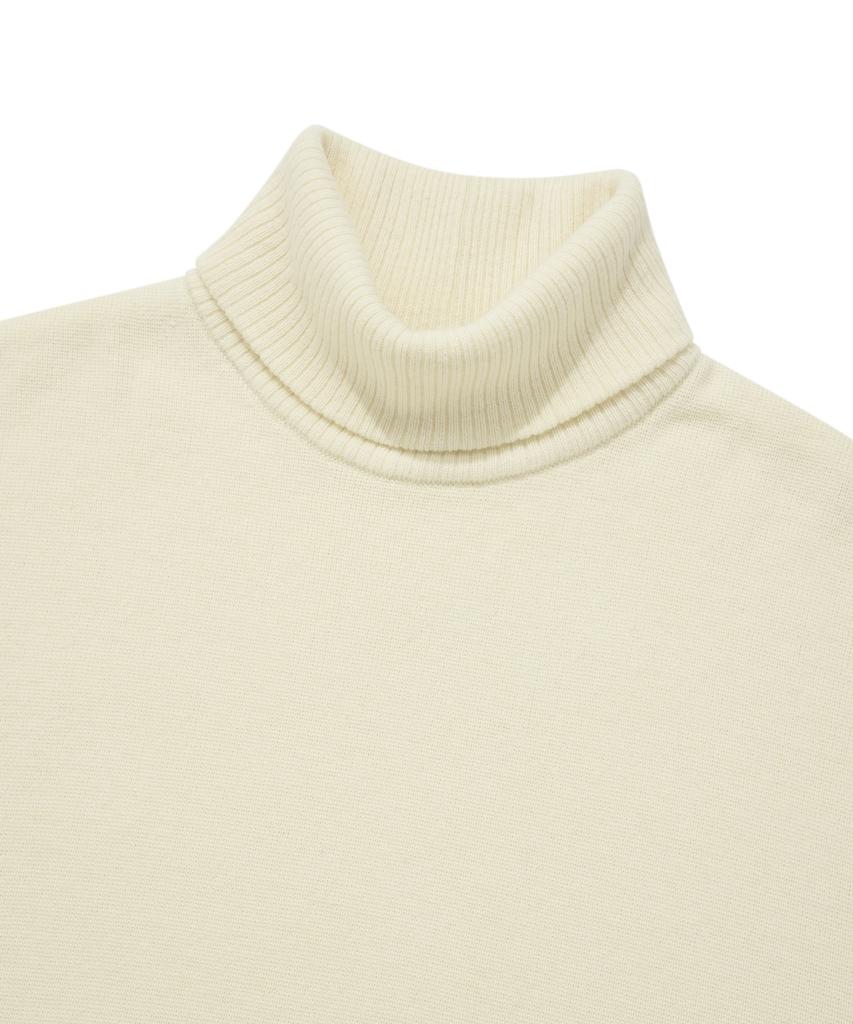 COVERNAT Lambswool Turtleneck Knit Ivory