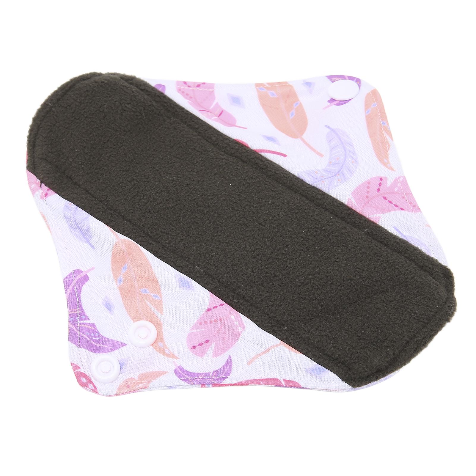 

Reusable Sanitary Pad Bamboo Charcoal Portable Soft Printed Elegant Washable Menstrual Pad for WomenG65