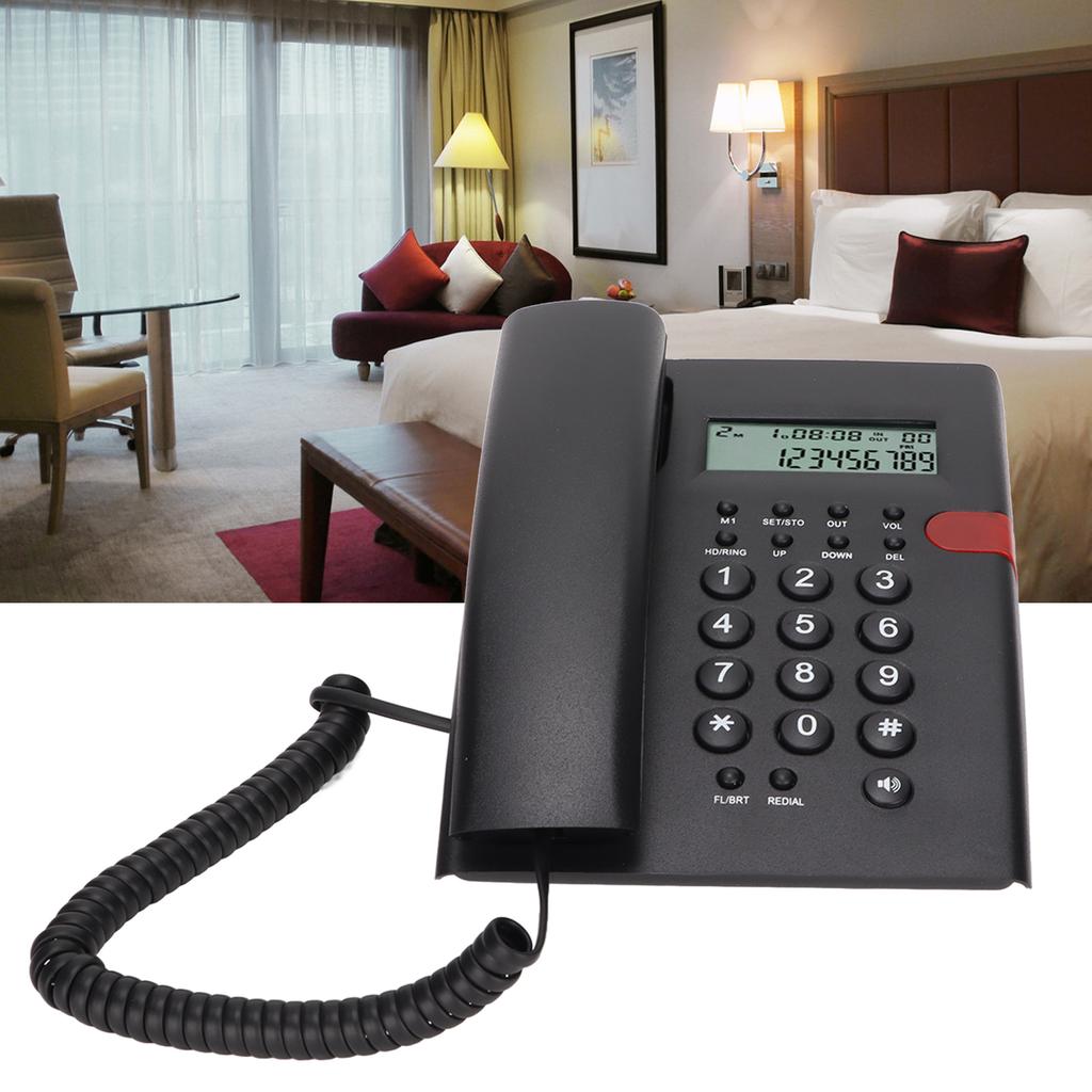 K010A-1 Corded Phone Caller ID Function Hands Calling Desktop Landline Phone for Hotel