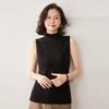 Autumn Women's Sleeveless High Neck Slim Fit Cashmere Knit Top