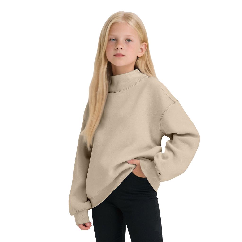 Children's Fashionable Casual Turtleneck Sweatshirt Top