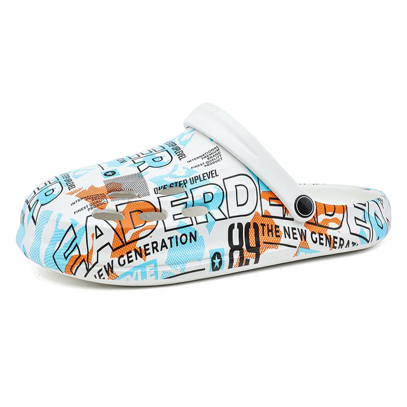 Hot Selling Outdoor Sandals for Men Original Beach Shoes Casual Summer Man Lightweight Men’s Slippers Garden Shoes Graffiti
