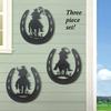 Horseshoe Metal Wall Art Western Rustic Country Decor Living Room Sculpture