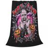 Terrifier Halloween Art The Clown Pumpkin Blankets Flannel Spring/Autumn Multifunction Throw Blankets for Bed Bedroom Bedspread
