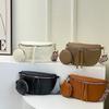 2026Casual Solid Color Commuter Bag Simple Western Style Street Style Fashi Crossbody Chest Bag Travel Waist Bag Two-piece Set