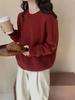 Korean Wool Pullover 2024: Women's Thick Knit Loose Sweater, Round Neck, Autumn/Winter