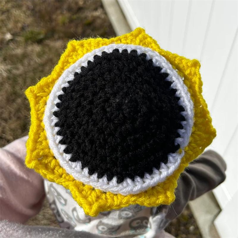 Draußen Die Neue Handgestrickte Schwarze Ameisenmütze Schwarze Spinne Lustige Erwachsenenhut