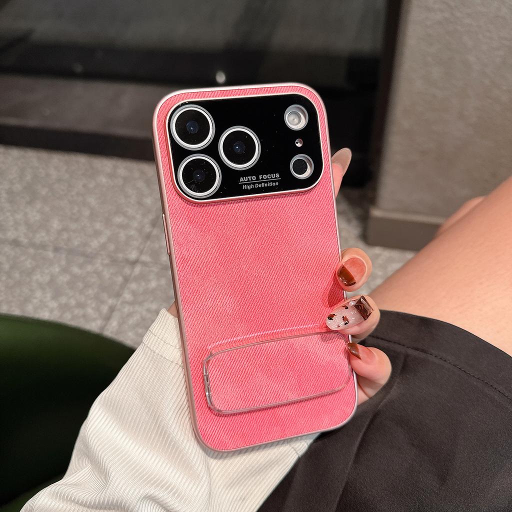 Neue Vollkamera-Schutz-Flanell-Handyhülle für iPhone 17 Pro Max 16 15 14 13 Mit Make-up-Spiegelhalter Stoßfest Weiche Hülle