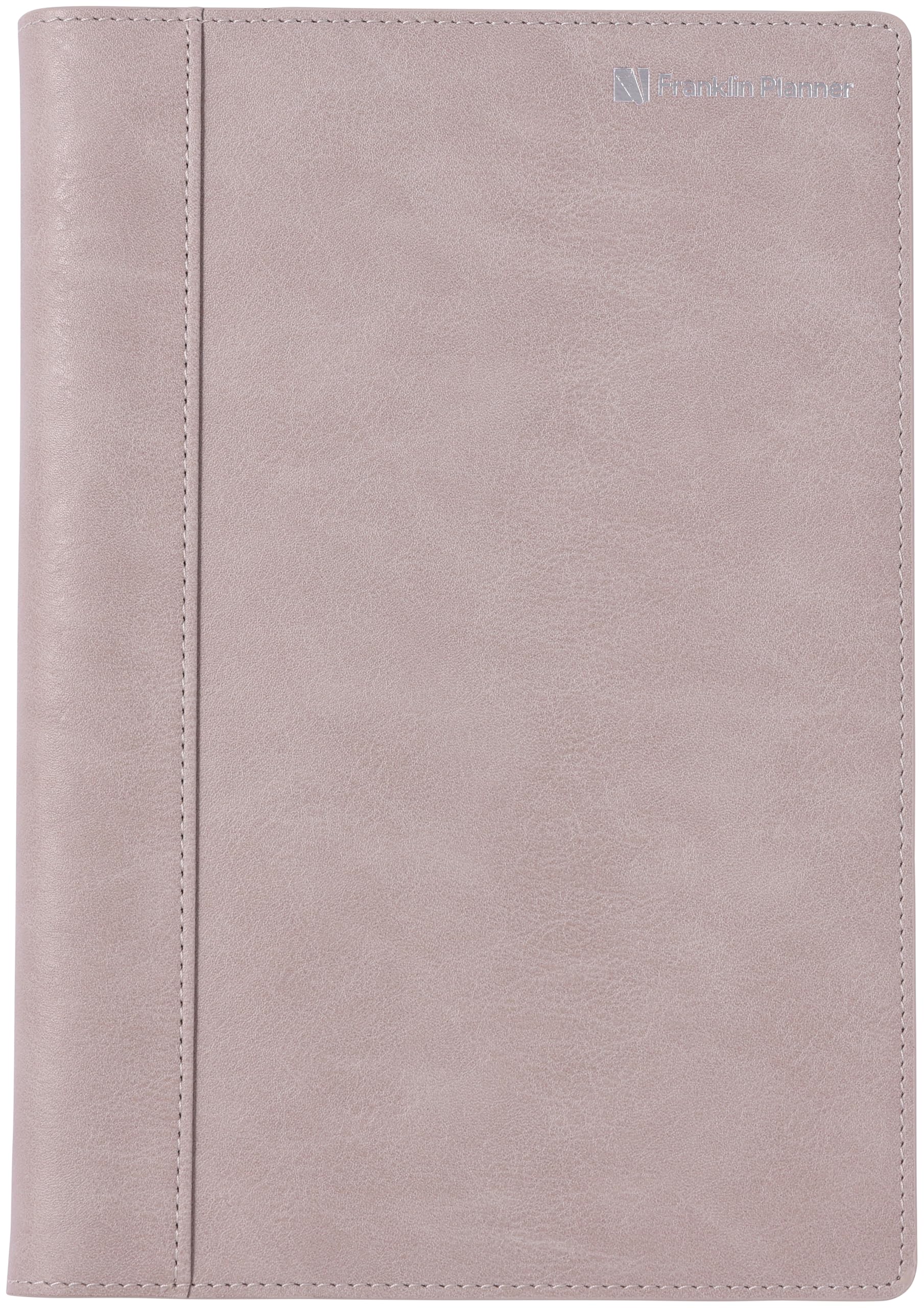 Franklin Planner Organizer, One Page Per Day, Starting April 2026, A5, Greige, PU 86770