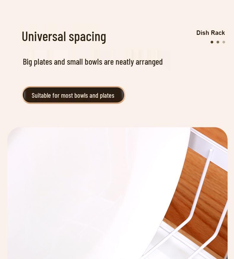 Multifunctional Kitchen Dish Rack for Plates, Bowls, and Cutlery - Ideal for Sink or Countertop Storage and Organization
