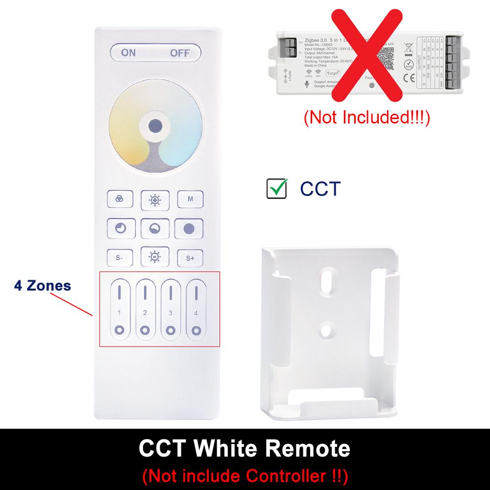 5 in 1 Controller Tuya Zigbee Wifi Smart LED Dimmer 2.4G RC Support Alexa Google Assistant for 12V 24V CCT RGB RGBCCT COB Strip