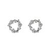 Charmy silver wreath-earring
