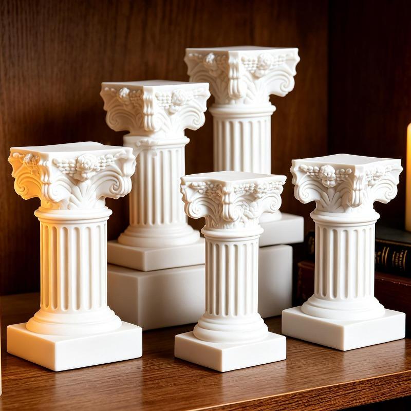 1/5x Roman Pillar Greek Column Roman Column Statue Stand Figurine Indoor Outdoor Home Garden Scenery Decoration Accessories