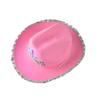 Western Cowboy Caps Pink Cowgirl Hat for Women Girl Tiara Cowgirl Hat Holiday Costume Party Hat Feather Edge Fedora Cap