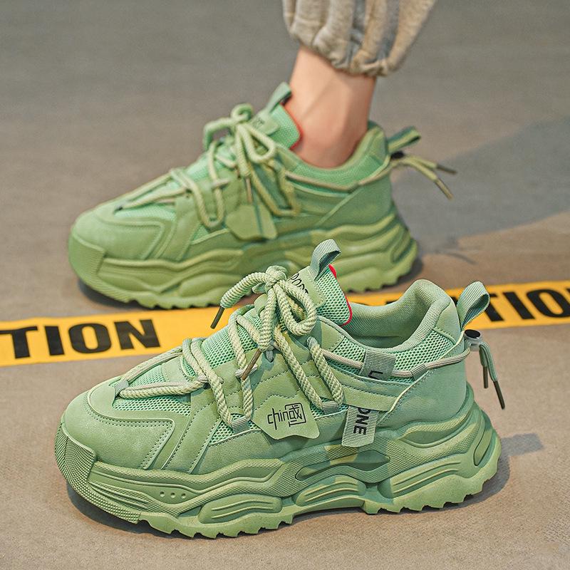 

Мужские летние дышащие кроссовки на толстой подошве в стиле «папины кроссовки» - модный повседневный спортивный стиль Size 39 чёрный