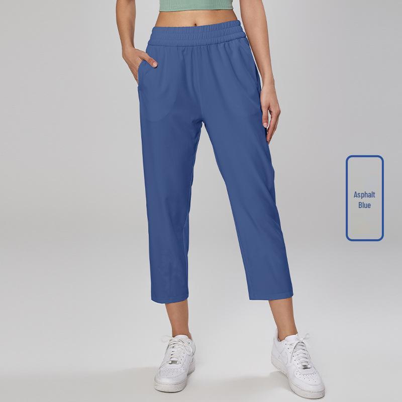 Aidu Women's Quick-Dry Casual Cycling Pants: Loose, Sun-Protective, Light, and Ideal for Outdoor Training and Fitness.