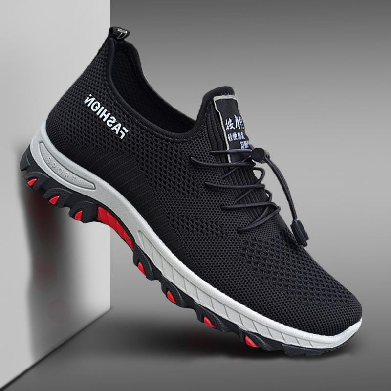 Summer Breathable Fly-woven Men's Shoes Non-slip and Wear-resistant Casual Sports Shoes Walking Running Shoes