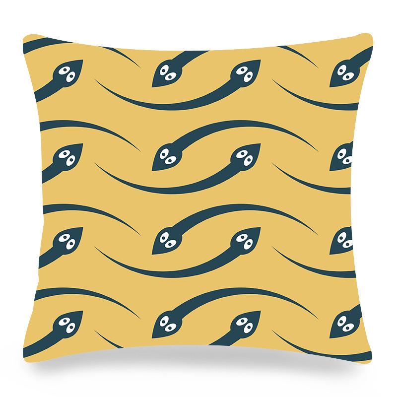 Home Decor Colorful Patterns Decorative Digital Print Pattern Cushion Cover Suitable for Sofa Bedroom Car Pillow Cover