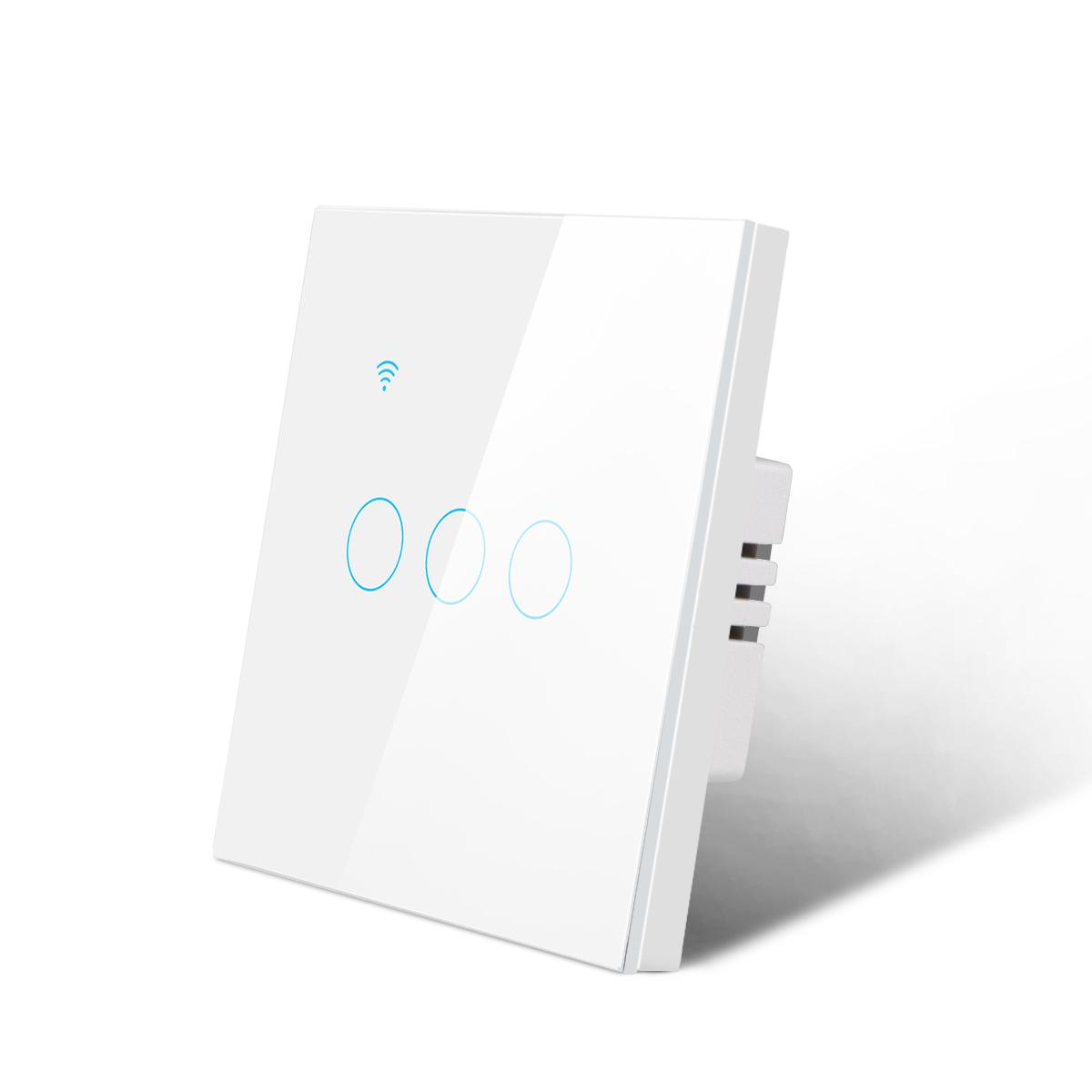 

Розумний дім Homekit Розумний настінний вимикач WIFI Breakers Glass Touch Sensor Switch 220V-240V Smart Light Switch
