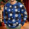 Men's Corduroy Long Sleeve Neck Shirt with Christmas Print for Holiday Casual Wear