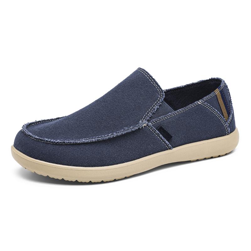 Fashion Leisure Walk Men's Casual Shoes Outdoor Loafers Classic Male Canvas Shoes Lightweight Soft Moccasins Male Slip on Driving Flats