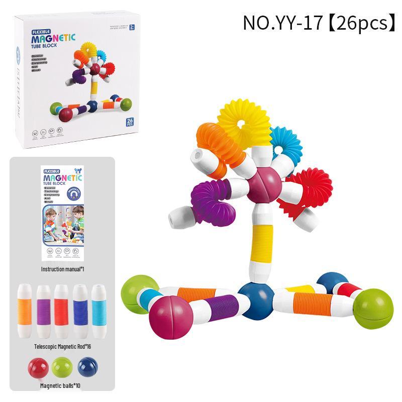 

Kids Magnetic DIY Telescopic Rods: Educational & Fun Assembly Toy