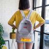 Durable Canvas Womens Backpack With Fun Duck Toy And Transparent School Bag Design