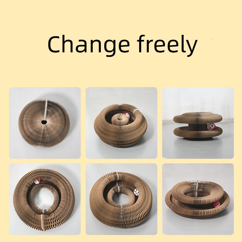 Organ cat scratching board cat toy with bell cat claw grinder cat climbing frame corrugated paper scratch-resistant cat nest