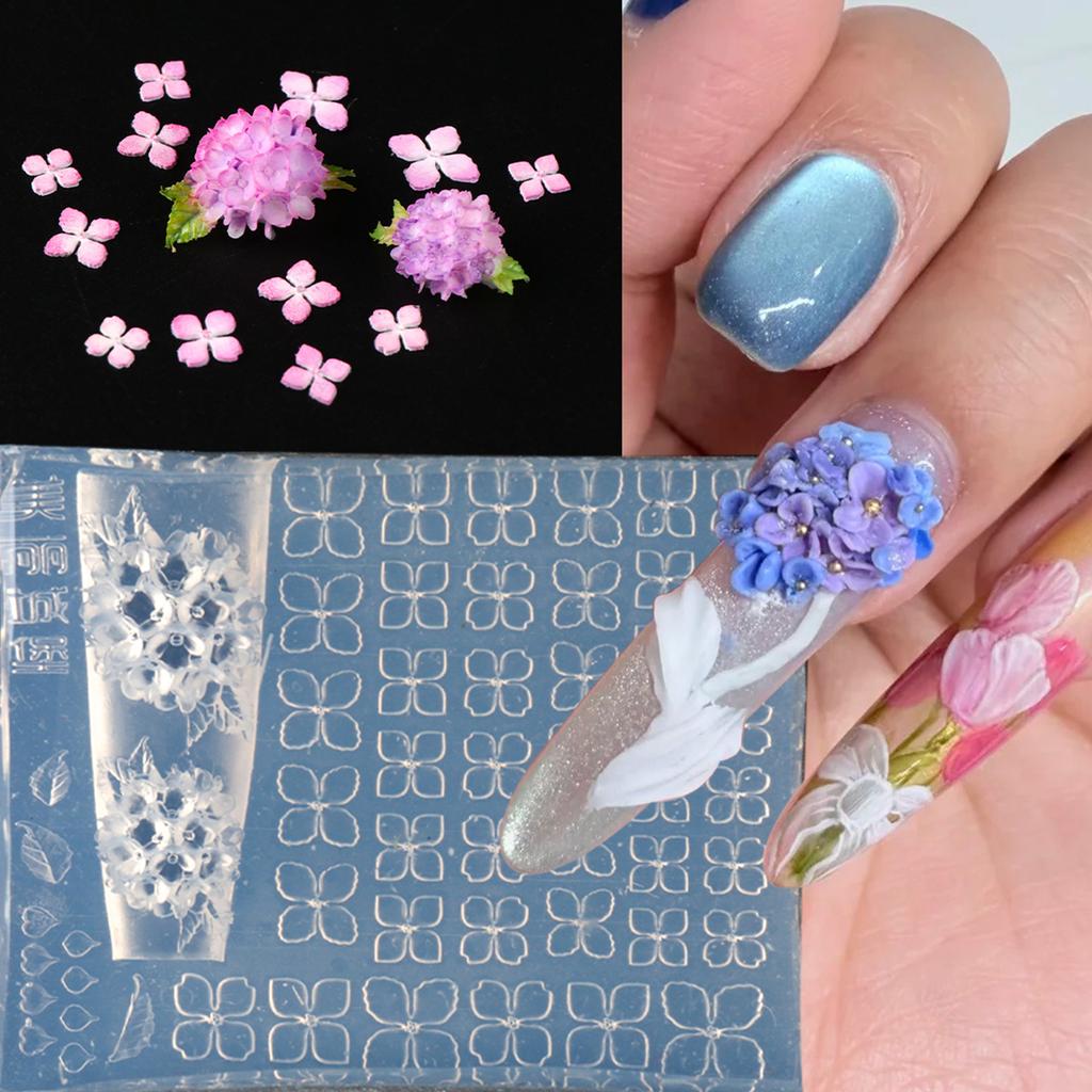 Nail Moulds Precise Embossed Nail Stencil Mold With Food Grade Silicone For Home Manicure Tool
