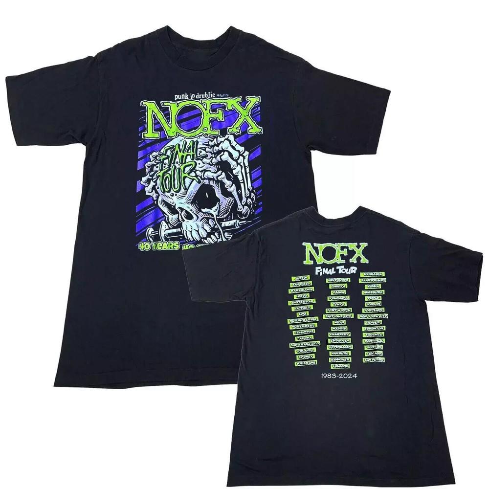 2024 NOFX Final Tour Punk Band Music T-shirt NOFX Fans Gift _12 2 sided Unisex T-Shirt S