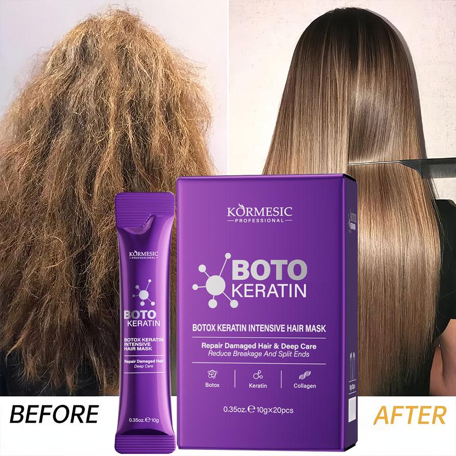 Botox Keratin Intensive Hair Mask for Repairing Damaged Hair - Reduces Breakage and Split Ends, Deeply Moisturizes for Soft, Shiny Hair