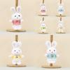Cute Rabbit Plush Toy With Short Pile Fabric For Bag Decoration And Collection