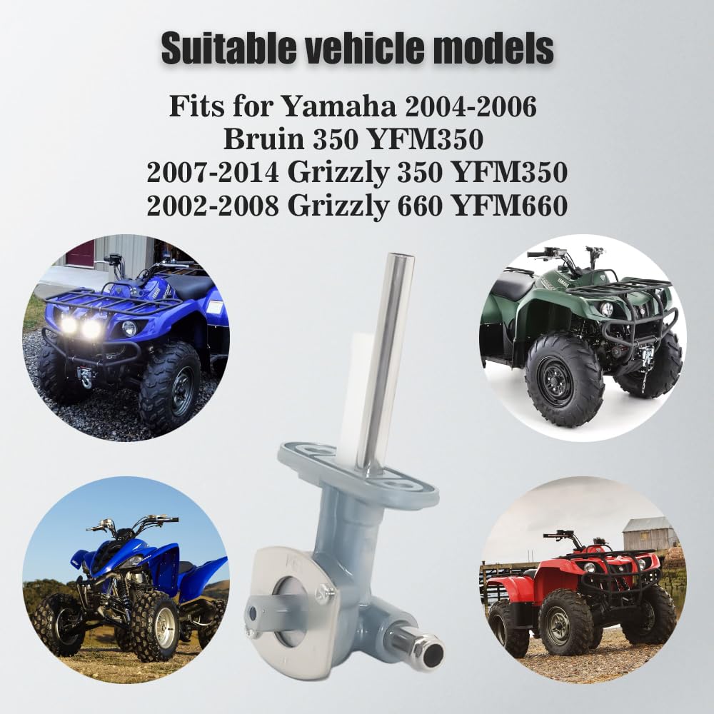 

5KM-24500-10-00 1NS-F4524-00-00 Fuel Vavle Petcock with Lever Screw Shut Off Gas Tank Switch Fits for Yamaha Bruin 350 Grizzly 350 660 YFM350 YFM660