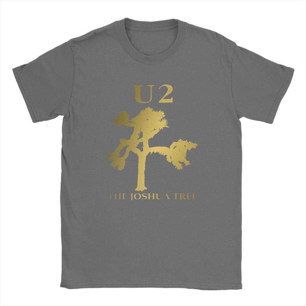 Men U2 Band T Shirts Premium Joshua Tree Cotton Clothes Crazy Short Sleeve Round Collar Tees Party T-Shirts
