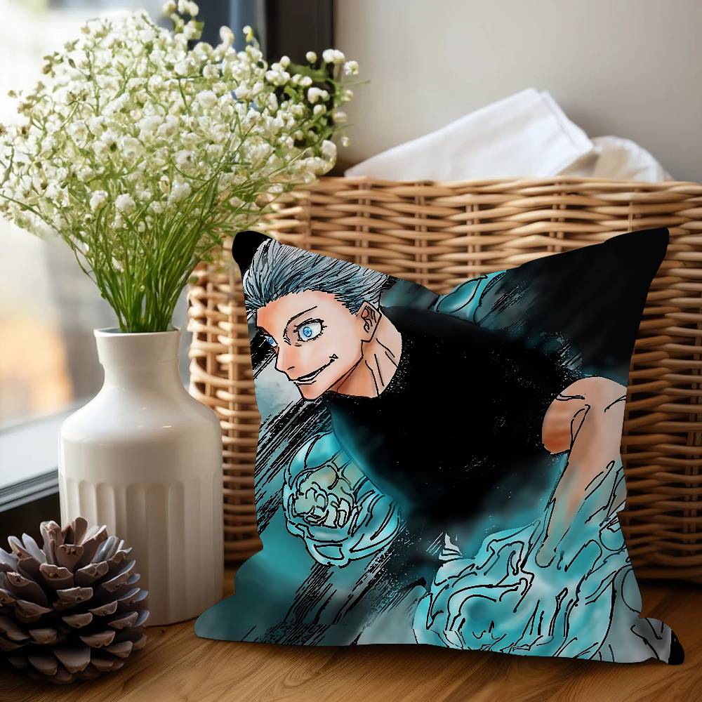 Anime S-Satoru G-Gojo Cushion Cover Inches Farmhouse Decor Home Throw Pillow Covers For Couch Decorations