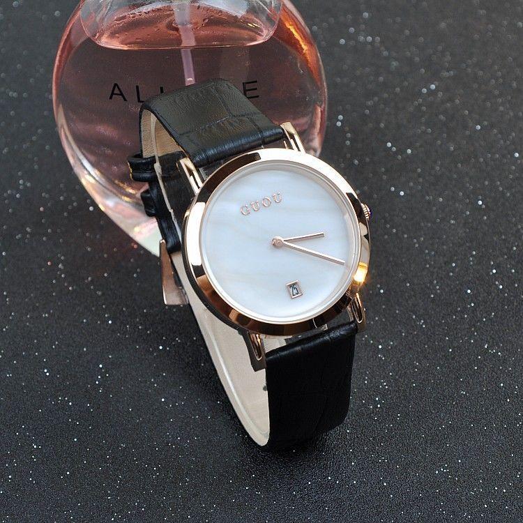 New women's watch, simple and stylish, with calendar, elegant and versatile, suitable for female students, watch accessory.