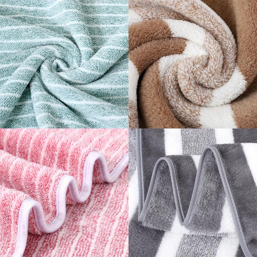 8PCS Striped Towels Set Quick Dry Absorbent Bathroom Towels, 2x Bath Towels 2x Hand Towels 4x Washcloth, for Adults Home Spa