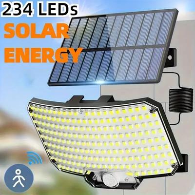 234 LED Solar Außenbeleuchtung mit Bewegungssensor in 3 Modi 196,85 Zoll Kabel Geeignet für Veranda Hof Straßenbeleuchtung