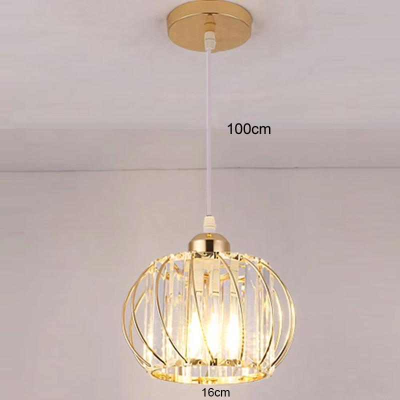 Dining Room Crystal Chandelier Golden Kitchen Island Hanging Light Interior Decor Luxury Modern Led Ceiling Lamp Pendant Light