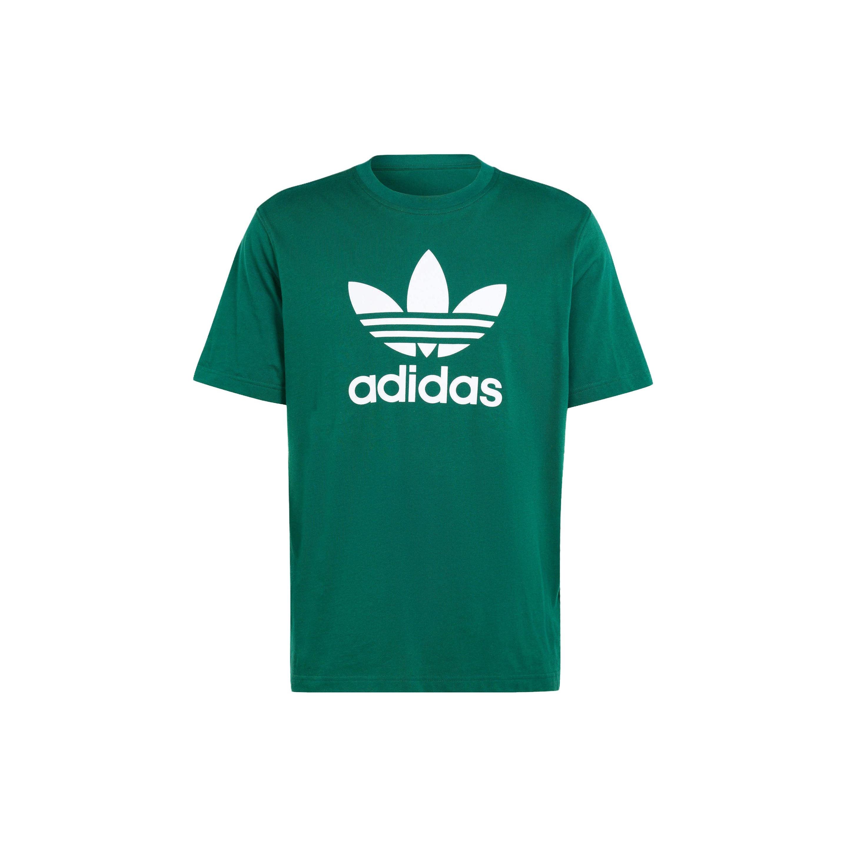 adidas Adicolor Trefoil T-Shirt Asia Sizing Green White Men s IR7976 S