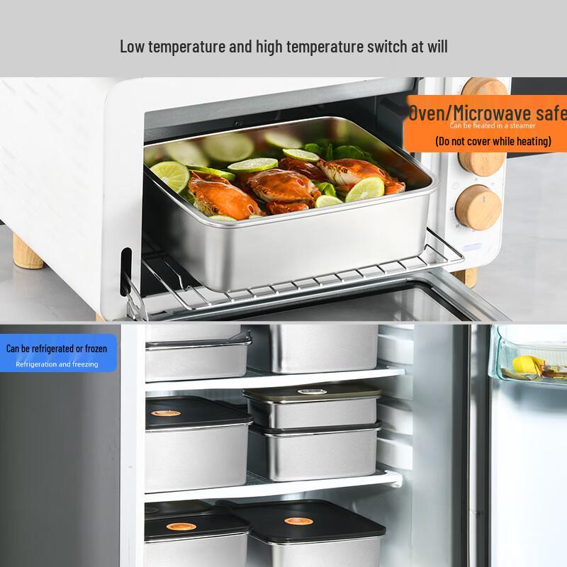 Multi-functional 304 Stainless Steel Food Storage Container