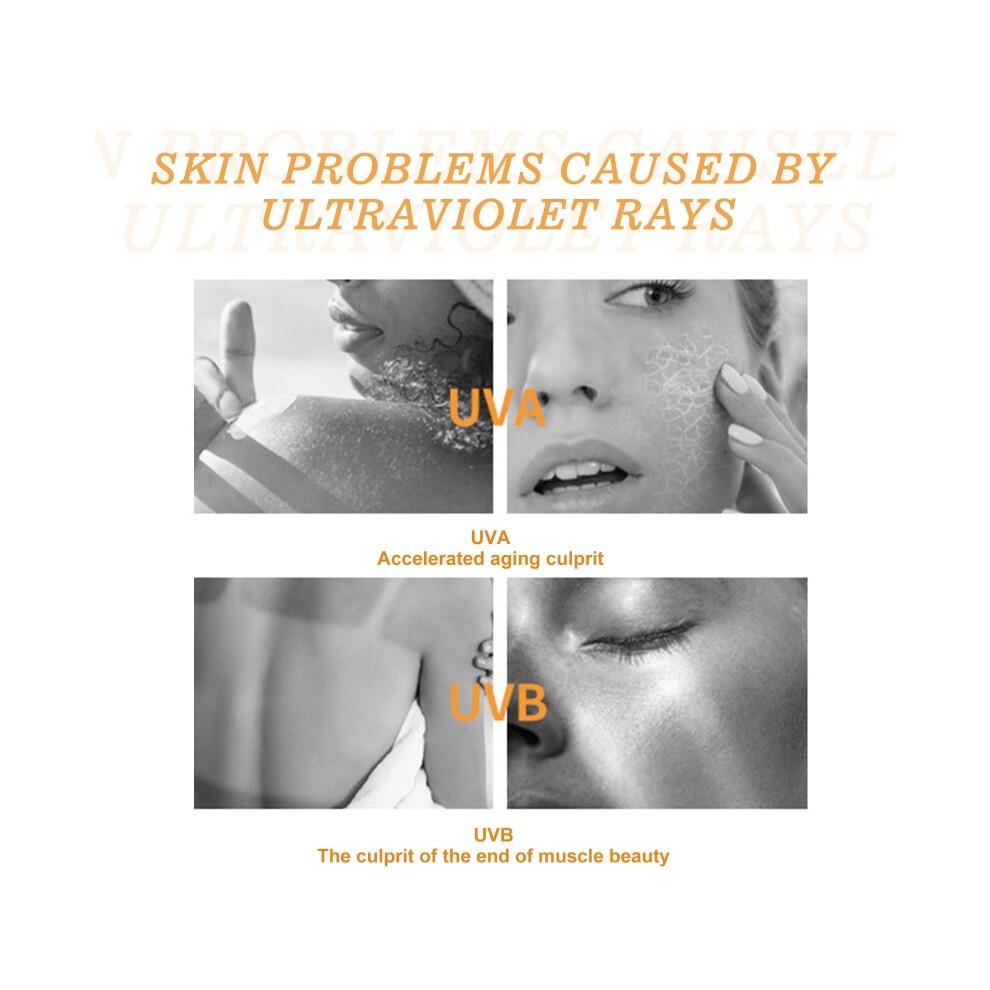 Face Body Whitening Sunscreen Cream SPF50 Refreshing Waterproof UV Protector Concealer Moisturizing Brightening