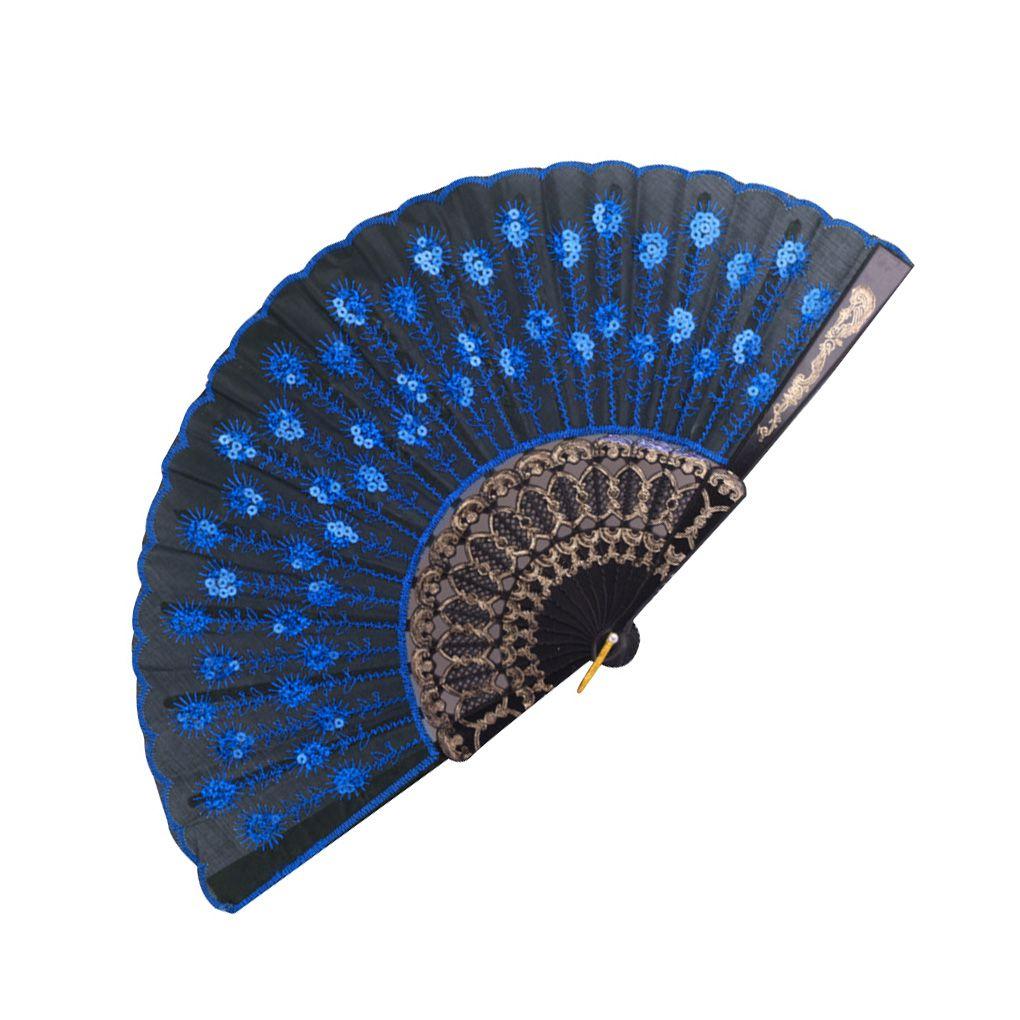 Vintage Stil Tanz Hochzeit Party Spitze Seide Faltbarer Handfächer Dekor